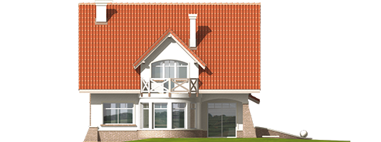 Zoe G1 - Projekt domu Zosieńka G1 - elewacja tylna