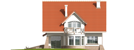 Zoe G1 - Projekt domu Zosieńka G1 - elewacja tylna