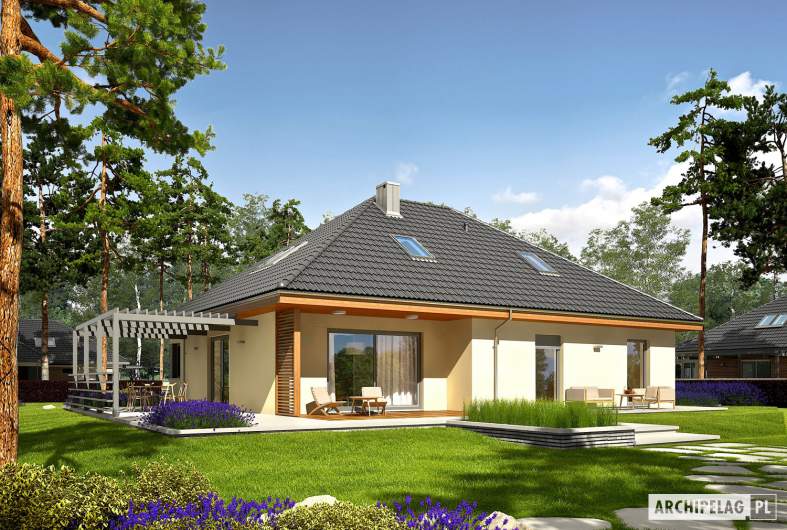 Projekt domu Astrid III G2 - Projekty domów ARCHIPELAG - Astrid III G2 - wizualizacja ogrodowa