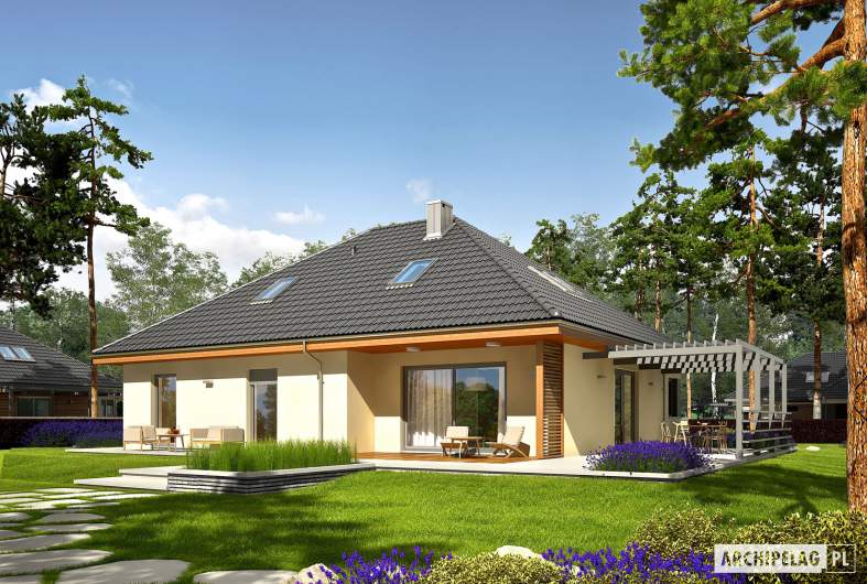 Projekt domu Astrid III G2 - Projekty domów ARCHIPELAG - Astrid III G2 - wizualizacja ogrodowa