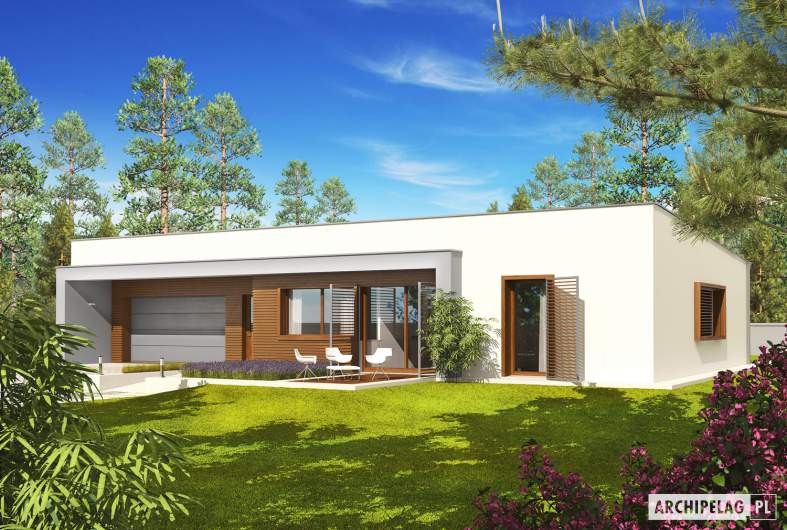 Projekt domu EX 8 G2 (wersja C) soft - wizualizacja frontowa