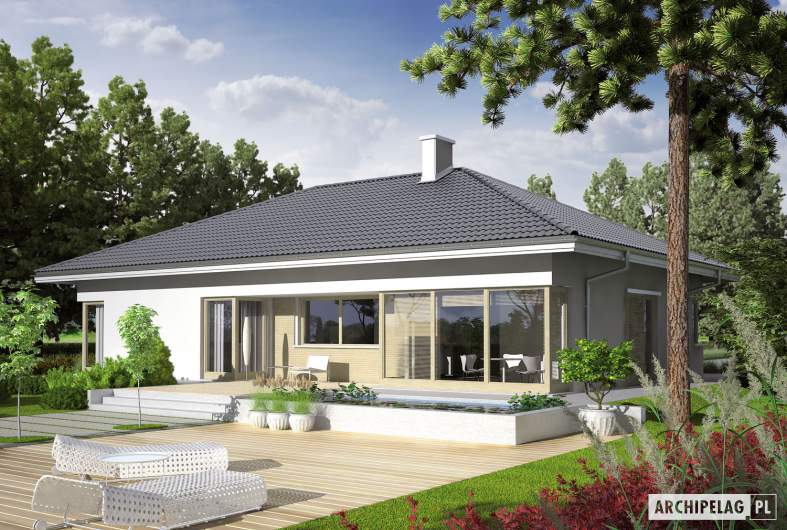 Projekt domu Morgan II G1 - wizualizacja ogrodowa
