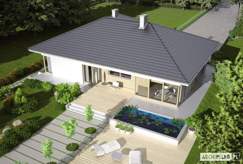 Projekt domu Morgan II G1 - widok z góry