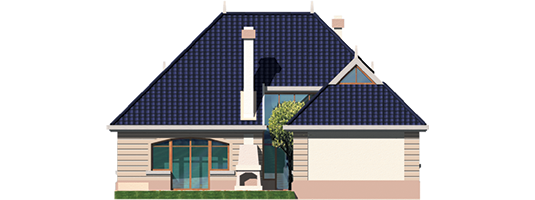 Lidia g1 - Projekt domu Lidia G1 - elewacja tylna