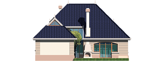 Lidia g1 - Projekt domu Lidia G1 - elewacja tylna