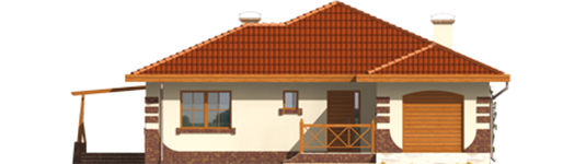 Rubert G1 - Projekt domu Rufina G1 - elewacja frontowa