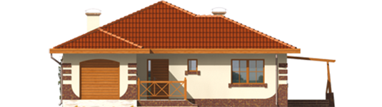 Rubert G1 - Projekt domu Rufina G1 - elewacja frontowa