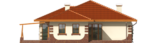 Rubert G1 - Projekt domu Rufina G1 - elewacja tylna