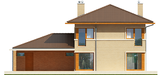 Rodrigo IV G2 - Projekt domu Rodrigo IV G2 - elewacja tylna