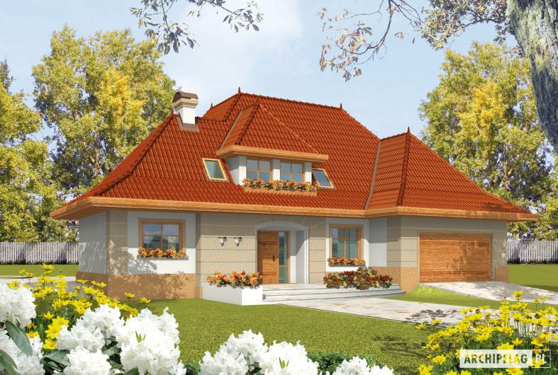 Projekt domu Marcelina G2 - wizualizacja frontowa
