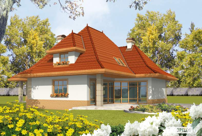 Projekt domu Marcelina G2 - wizualizacja ogrodowa