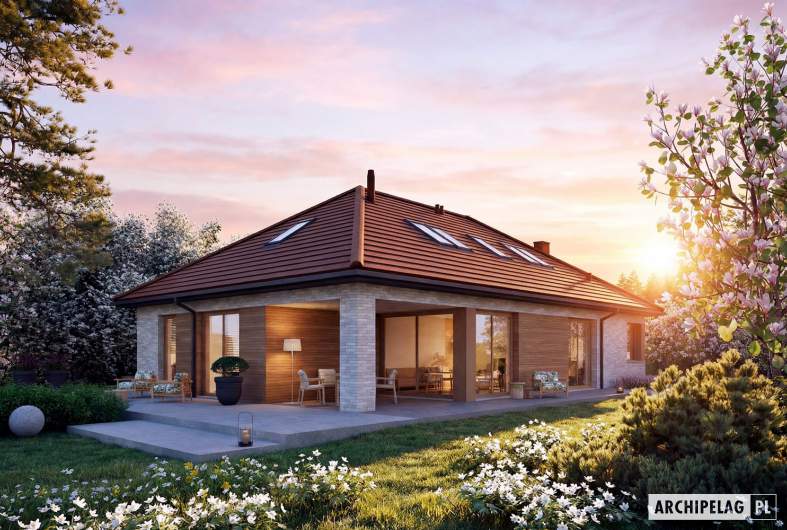 Projekt domu Daniel XI G2 - wizualizacja ogrodowa