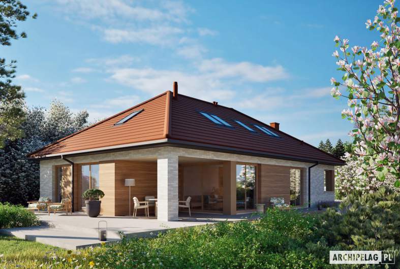 Projekt domu Daniel XI G2 - wizualizacja ogrodowa
