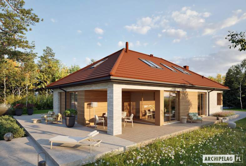 Projekt domu Daniel XI G2 - wizualizacja ogrodowa