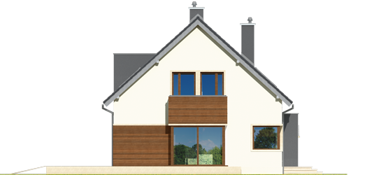 Mati - Projekt domu Mati - elewacja lewa