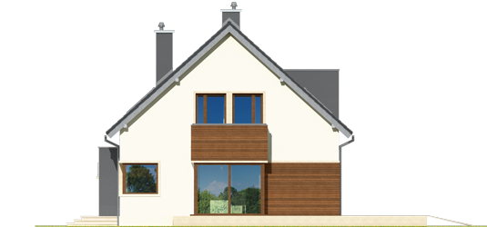 Mati - Projekt domu Mati - elewacja lewa