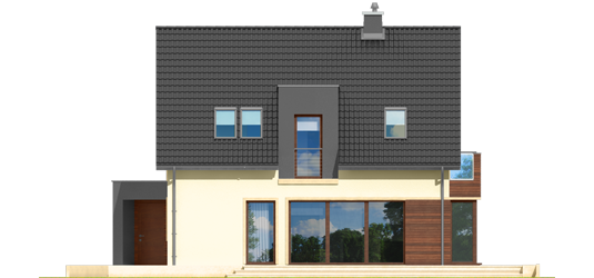 Mati - Projekt domu Mati - elewacja tylna