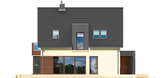 Mati - Projekt domu Mati - elewacja tylna