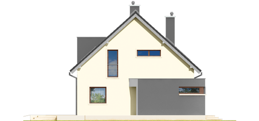 Mati - Projekt domu Mati - elewacja prawa