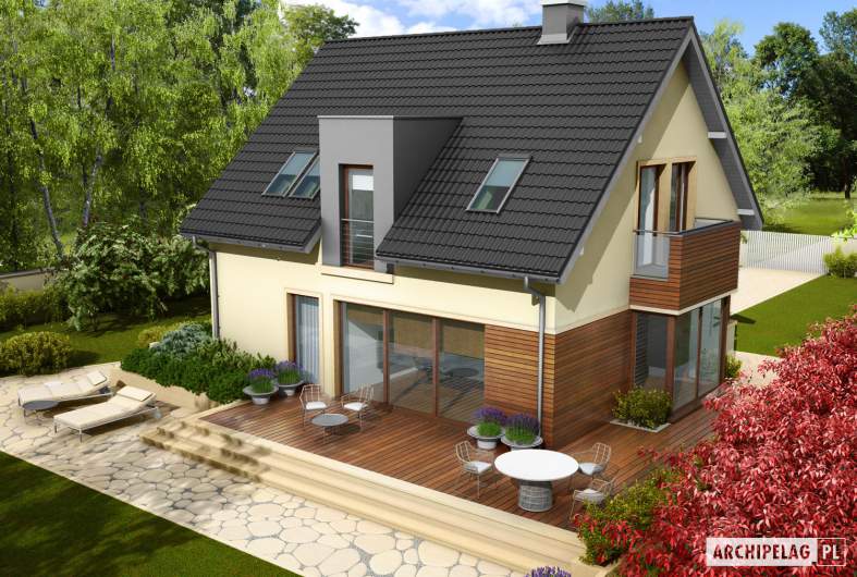 Projekt domu Mati - widok z góry