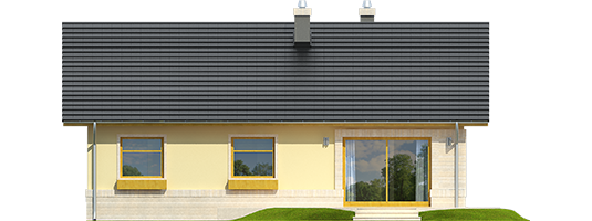 Erin IV - Projekty domów ARCHIPELAG - Erin IV - elewacja tylna