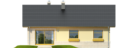 Erin IV - Projekty domów ARCHIPELAG - Erin IV - elewacja tylna