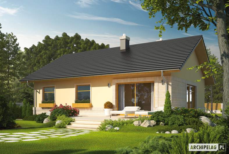Projekt domu Erin IV - Projekty domów ARCHIPELAG - Erin IV - wizualizacja ogrodowa