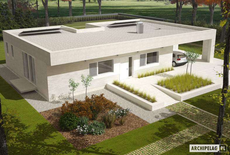 Projekt domu EX 6 (z wiatą) - widok z góry