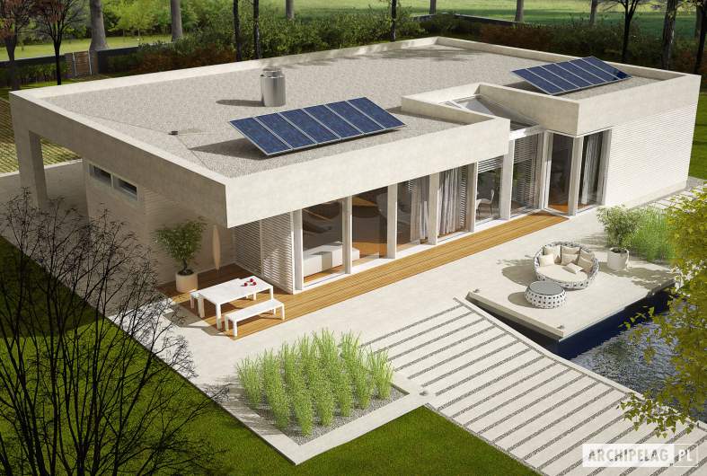 Projekt domu EX 6 (z wiatą) - widok z góry