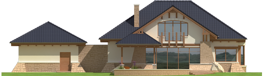 Edward G2 - Projekt domu Edward G2 - elewacja tylna