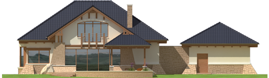 Edward G2 - Projekt domu Edward G2 - elewacja tylna