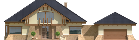 Edward G2 - Projekt domu Edward G2 - elewacja frontowa