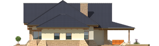 Edward G2 - Projekt domu Edward G2 - elewacja prawa