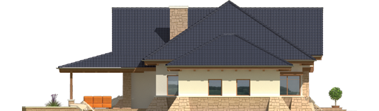 Edward G2 - Projekt domu Edward G2 - elewacja prawa