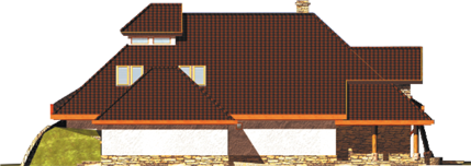 Kate II - Projekt domu Kazia II G2 - elewacja prawa