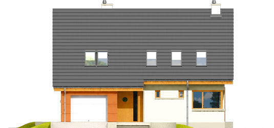 Tony II G1 - Projekt domu Tolek II G1 - elewacja frontowa