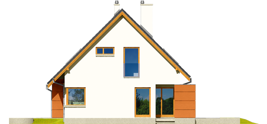 Tony II G1 - Projekt domu Tolek II G1 - elewacja lewa