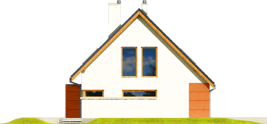 Tony II G1 - Projekt domu Tolek II G1 - elewacja prawa