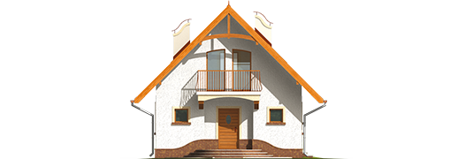 Zac II - Projekt domu Ziutka II - elewacja frontowa