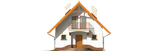 Zac II - Projekt domu Ziutka II - elewacja frontowa