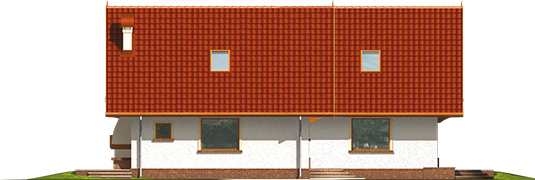 Zac II - Projekt domu Ziutka II - elewacja prawa