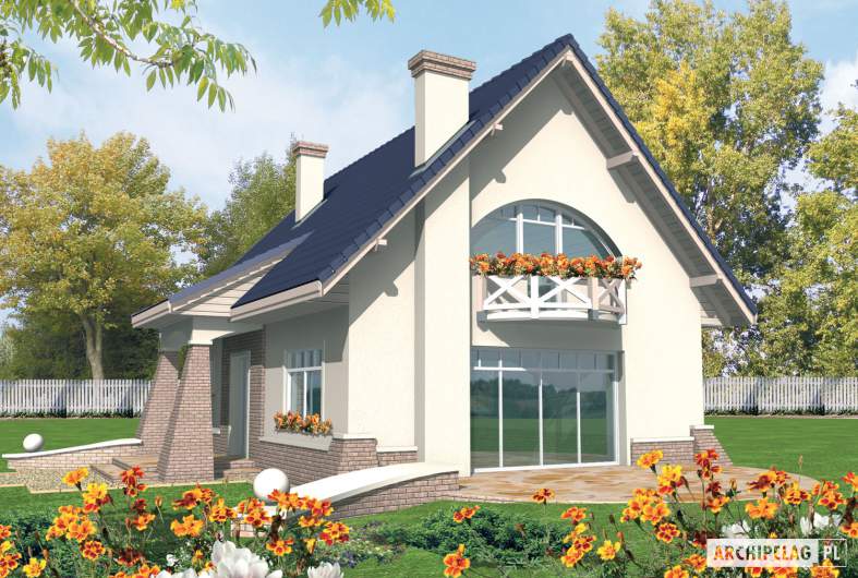 Projekt domu Janeczka G1 - Projekty domów ARCHIPELAG - Janeczka G1 - wizualizacja ogrodowa
