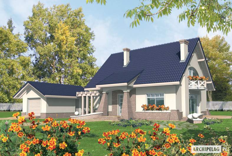 Projekt domu Janeczka G1 - Projekty domów ARCHIPELAG - Janeczka G1 - wizualizacja frontowa