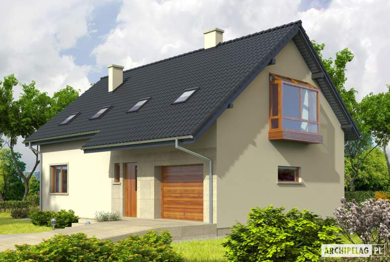 Projekt domu Robin G1 - wizualizacja frontowa