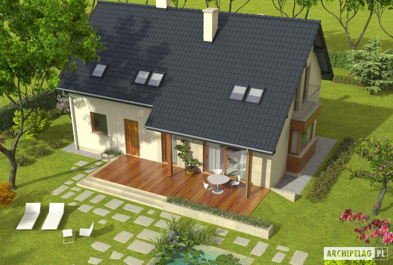 Projekt domu Robin G1 - widok z góry