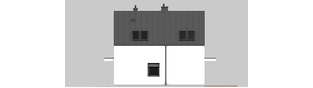 Projekt domu Mini 16 w. II - elewacja prawa