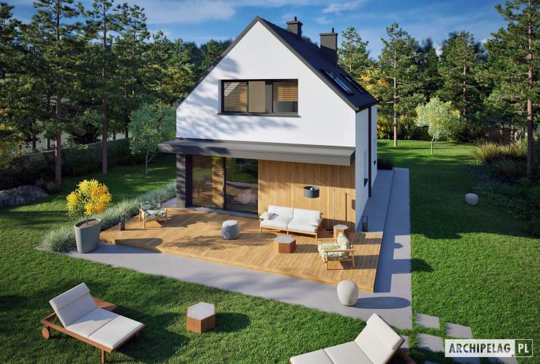 Projekt domu Mini 16 w. II - widok z góry