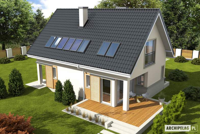 Projekt domu Simona - widok z góry