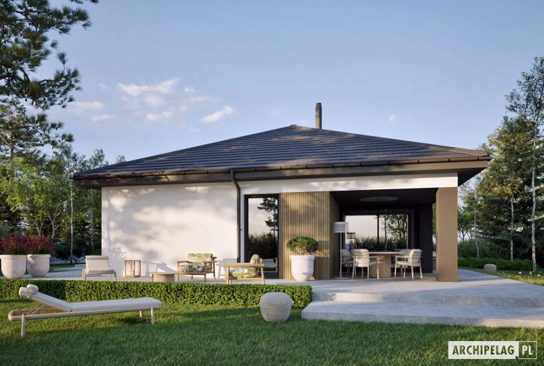 Projekt domu Daniel X G2 (wersja C) ENERGO PLUS - wizualizacja ogrodowa