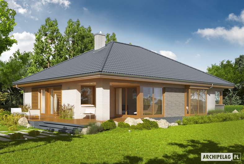 Projekt domu Glen V G1 - Projekty domów ARCHIPELAG - Glen V G1 - wizualizacja ogrodowa